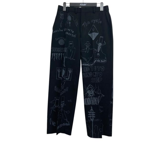 【値下げ】TEPPEI FURUYAMA HANDPRINT TROUSERS ハンドプリントトラウ...