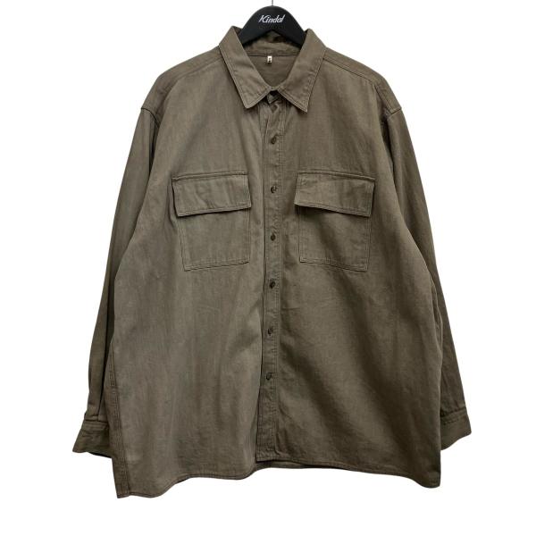 イシューシングス ISSUETHINGS 21AW TYPE 30 ツートーンシャツ グレー サイズ...