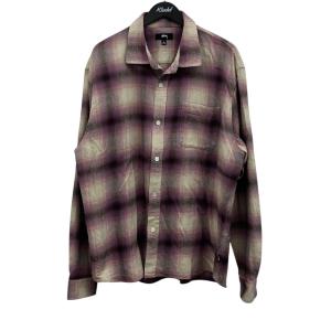 ステューシー stussy ネルシャツ パープル サイズ：L