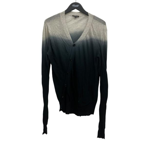 アンドゥムルメステール ANN DEMEULEMEESTER グラデーションニットカーディガン ブラ...