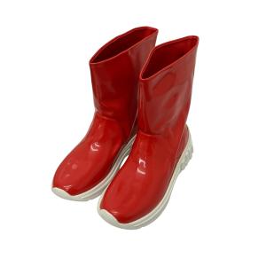MIU MIU CALZATURE DONNA エナメルレインブーツ レッド サイズ：35 (渋谷神南店)