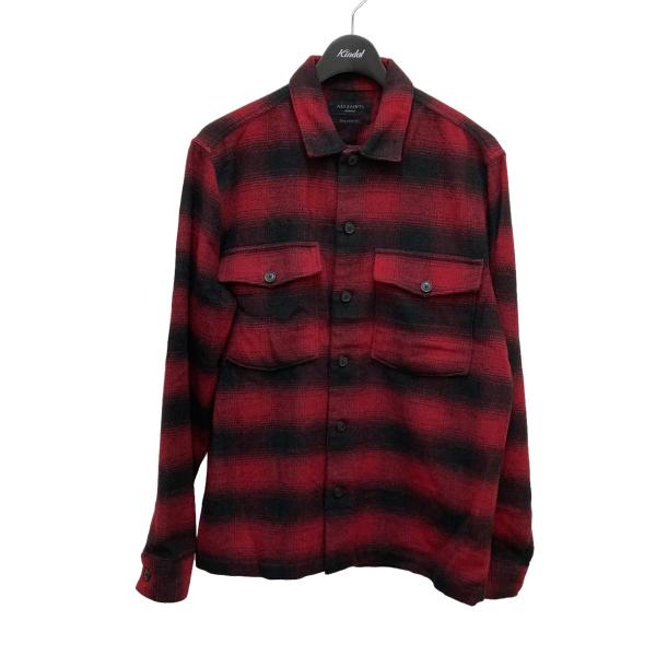 オールセインツ ALL SAINTS 「BETHUNE LS SHIRT」  MS024T レッド ...