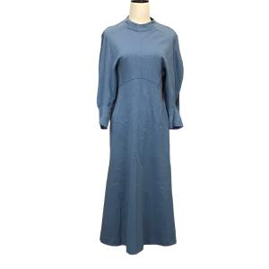 【値下げ】mame kurogouchi 「Classic Cotton Dress」クラシックコットンドレスワンピース ブルー サイズ：2 (銀座店)