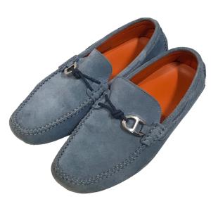 値下げ】HERMES ドライビングシューズ 201431ZH ライトブルー サイズ 