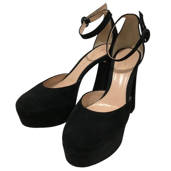 【値下げ】Gianvito Rossi 【HOLLY D ORSAY】 スウェードパンプス ブラック...