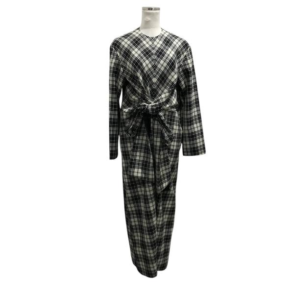 【値下げ】BLAMINK SPRING チェックリボンワンピース 7926-230-0370 ホワイ...