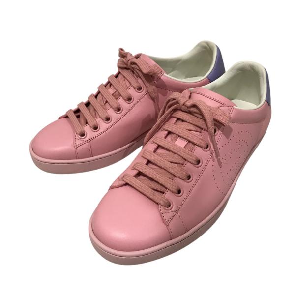 【値下げ】GUCCI エース インターロッキングスニーカー 598527 ピンク サイズ：35 1/...