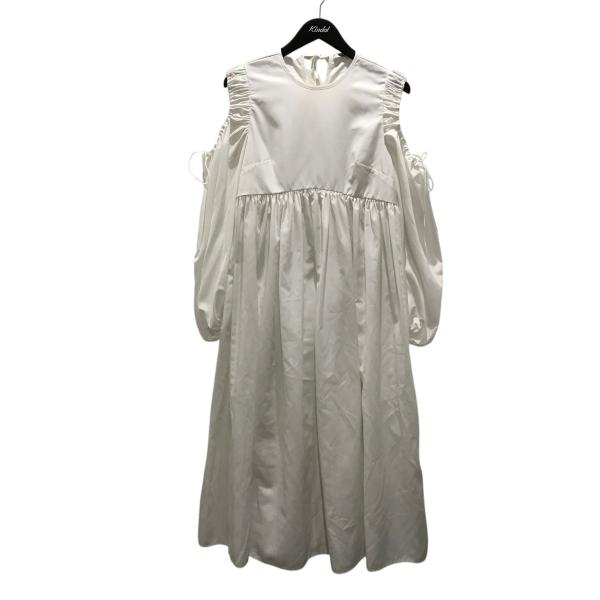 【値下げ】Cecilie Bahnsen ポリエステルワンピース 2169217 ホワイト サイズ：...