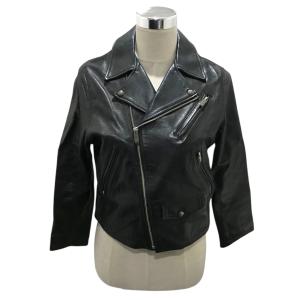 【値下げ】Porter Classic レザーダブルライダースジャケット ブラック サイズ：2 (銀座店)