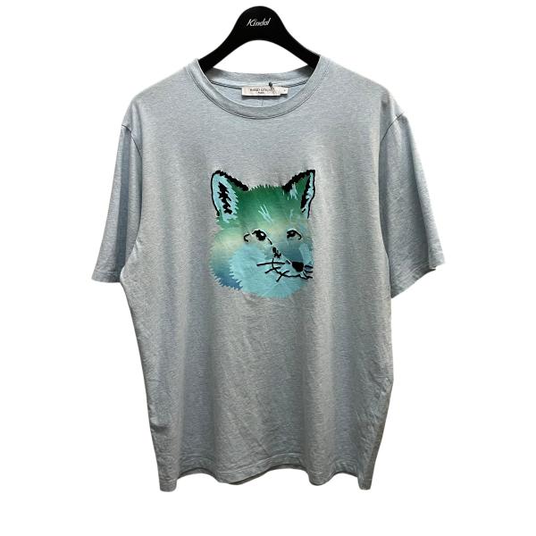 【値下げ】MAISON KITSUNE ロゴTシャツ KM00118KJ0008 スカイブルー サイ...