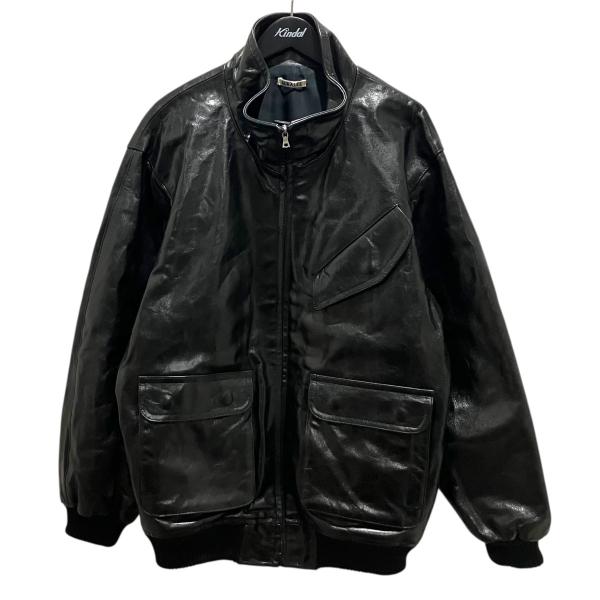 オーラリー AURALEE 25AW レザージャケット A25AB01WX ブラック サイズ：5