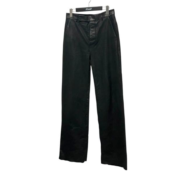 リックオウエンス RICK OWENS 25SS レザーパンツ RP01E7302-LSU ブラック...