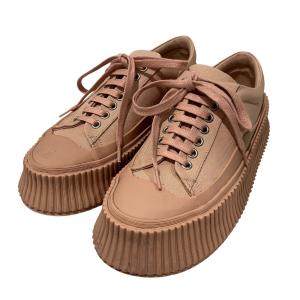 JIL SANDER プラットフォームスニーカー ピンクベージュ サイズ：37 (EC)