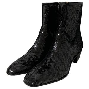 【値下げ】Christian Louboutin スパコールサイドジップブーツ ブラック サイズ：39 1/2 (銀座店)
