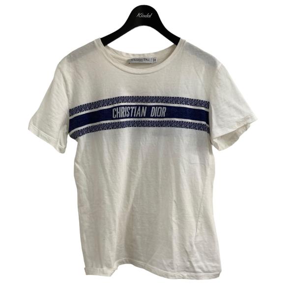 【値下げ】Dior 21SS シグネチャーバンドロゴTシャツ ホワイト サイズ：Ｍ (新宿店)