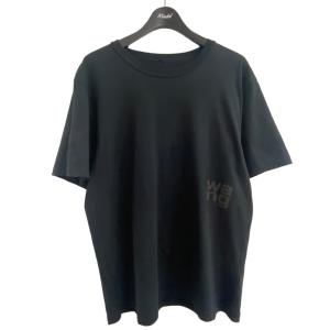 アレキサンダーワン ALEXANDER WANG コットンジャージーパフロゴTシャツ ブラック サイズ：L