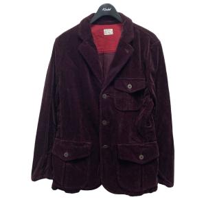 バルデ77 Varde77 3 BUTTON CORDUROY JACKET  9020AW-ST-JC01 バーガンディー サイズ：1｜kindal