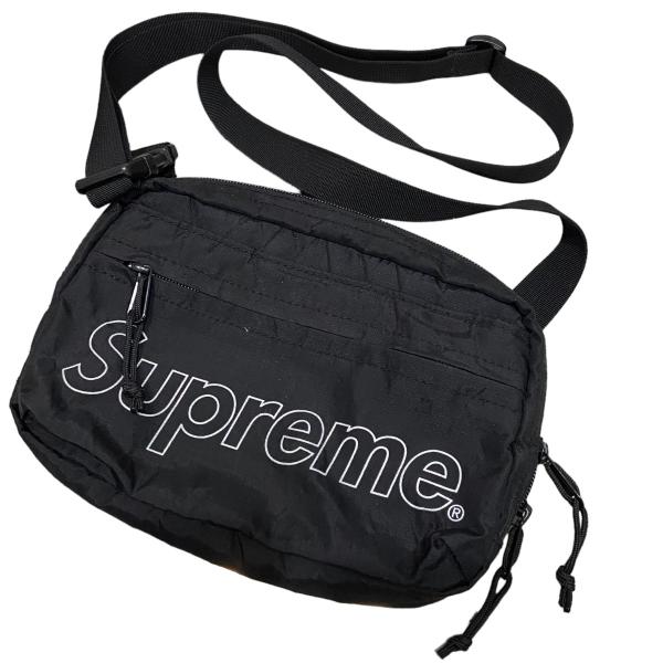 シュプリーム SUPREME 18AW 「shoulder bag」ロゴショルダーバッグ ブラック