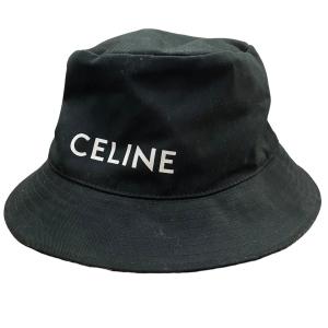 セリーヌ CELINE ロゴバケットハット ブラック サイズ：L｜kindal