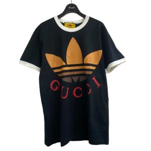 グッチ×アディダス GUCCI×adidas ロゴTシャツ ブラック サイズ：XS｜kindal