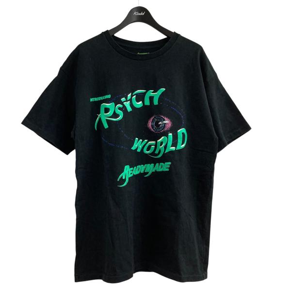 【値下げ】PSYCHWORLD×READYMADE 半袖プリントTシャツ ブラック×グリーン サイズ...