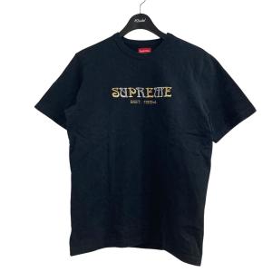【値下げ】Supreme Nouveau Logo Tee コットンTシャツ ブラック サイズ：S (EC)