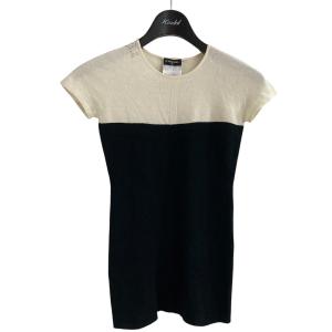 CHANEL ニットトップ アイボリー×ブラック サイズ：34 (EC)