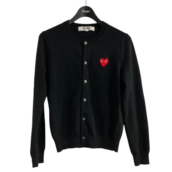 プレイコムデギャルソン PLAY COMME des GARCONS ハートロゴカーディガン ブラッ...