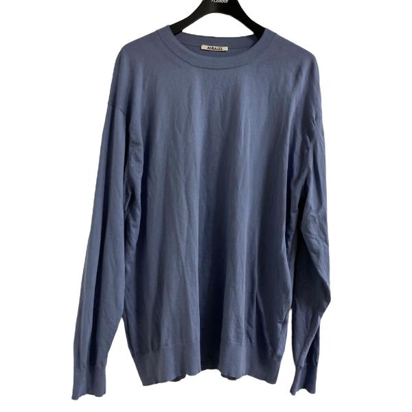 オーラリー AURALEE ハイゲージニット ブルー サイズ：5