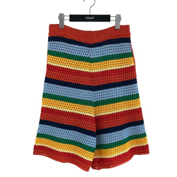 マルニ MARNI ニットパンツ オレンジ×マルチカラー サイズ：50