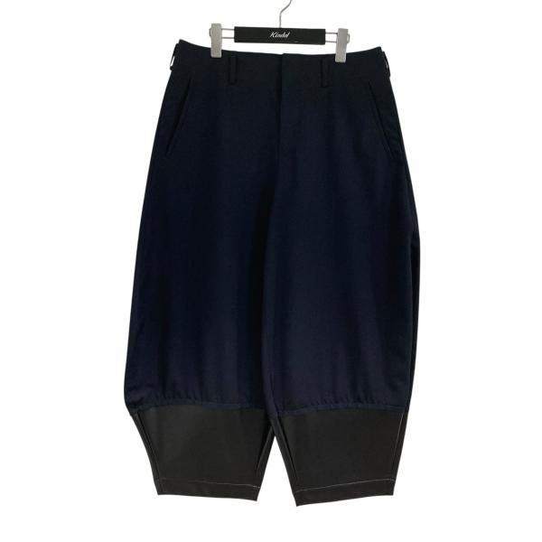 【値下げ】COMME des GARCONS HOMME PLUS 裾切替寅壱パンツ ネイビー×ブラ...