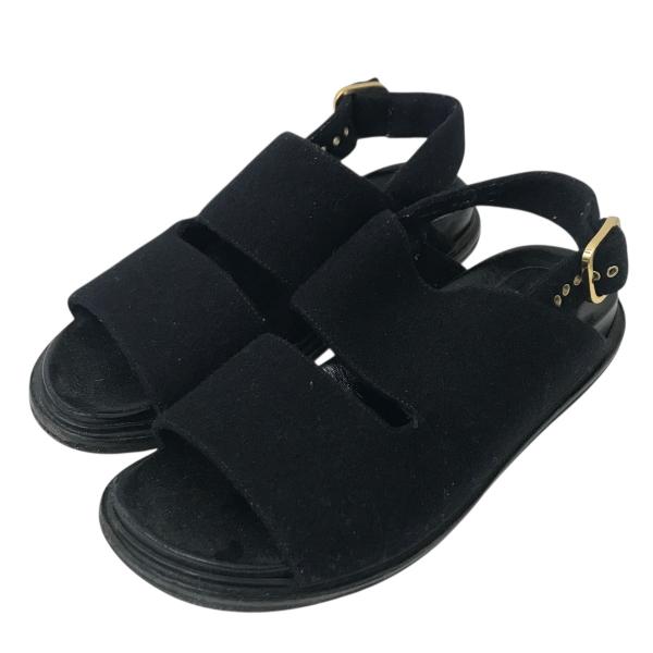 【値下げ】MARNI ダブルストラップサンダル ブラック (フレスポ東大阪店)