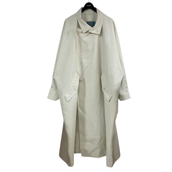 【値下げ】HOMME PLISSE ISSEY MIYAKE デザイントレンチコート アイボリー サ...