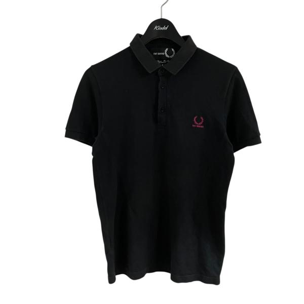 ラフシモンズ×フレッドペリー RAF SIMONS×FRED PERRY ポロシャツ ブラック サイ...