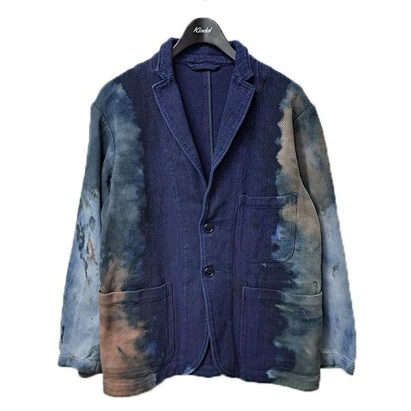 ブルーブルー BLUE BLUE ムラ染刺し子2Bジャケット 1007579 インディゴ×ブルー×ブ...