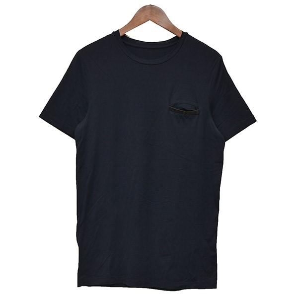 【値下げ】PRADA クルーネックポケットTシャツ ネイビー サイズ：XS (三軒茶屋店)