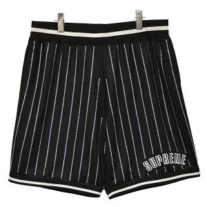 Supreme 2022SS　Rhinstone Stripe Basketball Short　ショートパンツ ブラック サイズ：L (三軒茶屋店)｜kindal