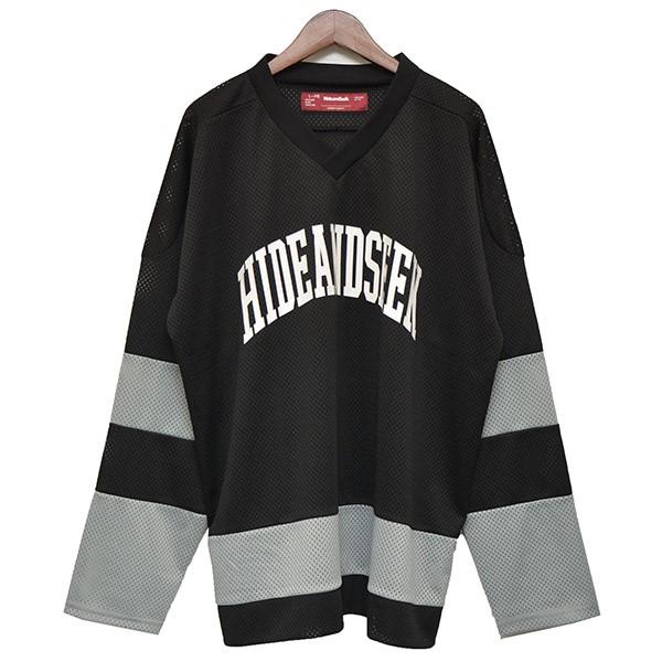 ハイドアンドシーク HIDE AND SEEK Hockey Shirt　ホッケーシャツ　ゲームTシ...