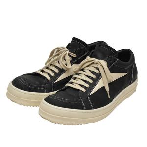 【値下げ】Rick Owens VINTAGE SNEAKS　ヴィンテージスニーカー ブラック×ホワイト サイズ：42(27cm) (三軒茶屋店)｜kindal