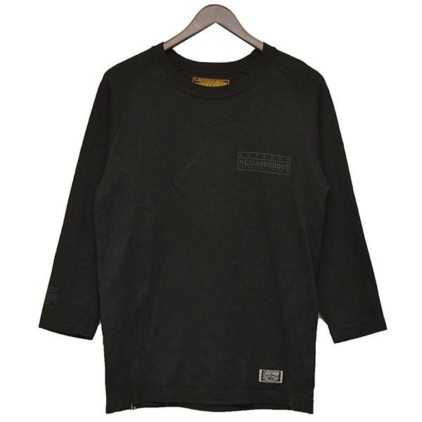 【値下げ】NEIGHBOR HOOD C-CREW 3Q　ラグランスリーブTシャツ ブラック サイズ...