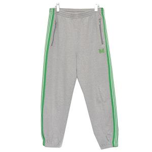 ニードルス Needles Zipped Track Pant　トラックパンツ グレー×グリーン×ホワイト サイズ：S｜kindal