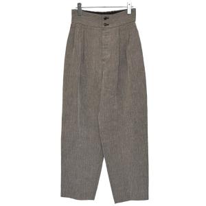 アーツアンドサイエンス ARTS＆SCIENCE Back gum two tuck pant　シルクリネンタックパンツ グレー サイズ：0｜kindal