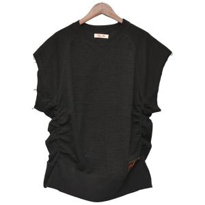 シュウマン SYUMAN． 2024SS　Cut off sweat-shirts　カットオフスウェット ブラック サイズ：2｜kindal