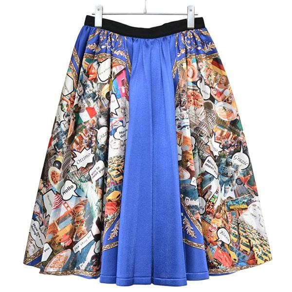 【値下げ】tricot COMME des GARCONS 2015AW　スカーフ柄ボリュームスカー...