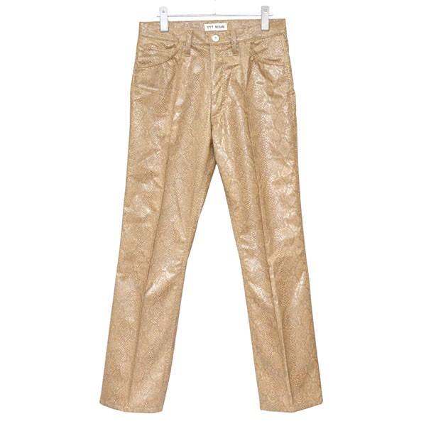 【値下げ】TTT MSW 2021AW　PYTHON PRINT PANTS　パイソン柄プリントパン...