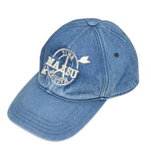 【値下げ】MASU 2025AW　MB EMBROIDERY CAP　ロゴ刺繍キャップ　デニムキャップ　B25F9OJ001 インディゴ (三軒茶屋店