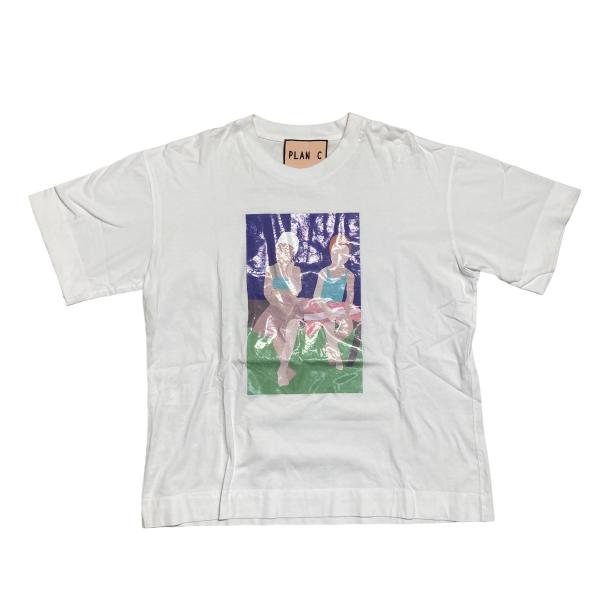 プラン シー PLAN C 2020SS graphic print boxy T-shirt 半袖...