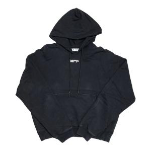 OFFWHITE バックプリントパーカー　OMBB037E20FLE007 ブラック サイズ：XL (神戸元町店)｜kindal