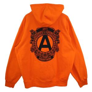 【2月14日値下】SUPREME 20AW Anti Hooded Sweatshirt アンチサークルロゴ刺繍パーカー オレンジ サイズ：L (吉祥｜kindal