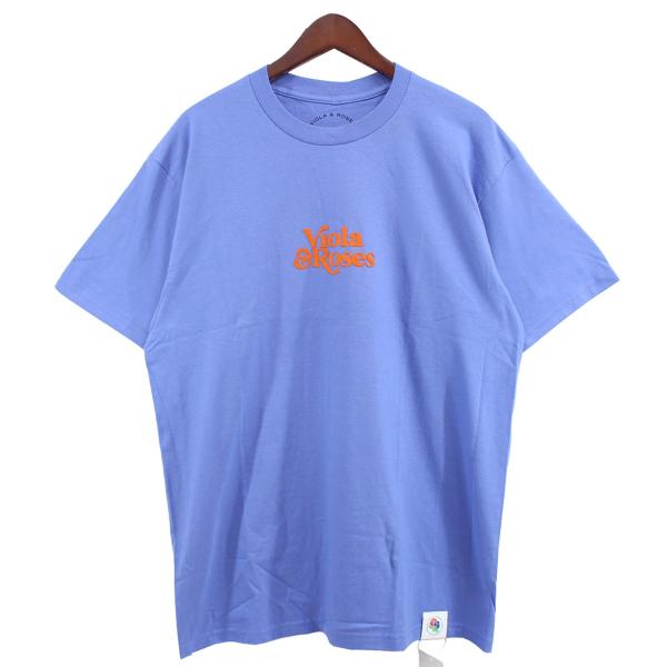 【値下げ】VIOLA＆ROSES 70’S VR ロゴ Tシャツ ブルー サイズ：L (吉祥寺店)